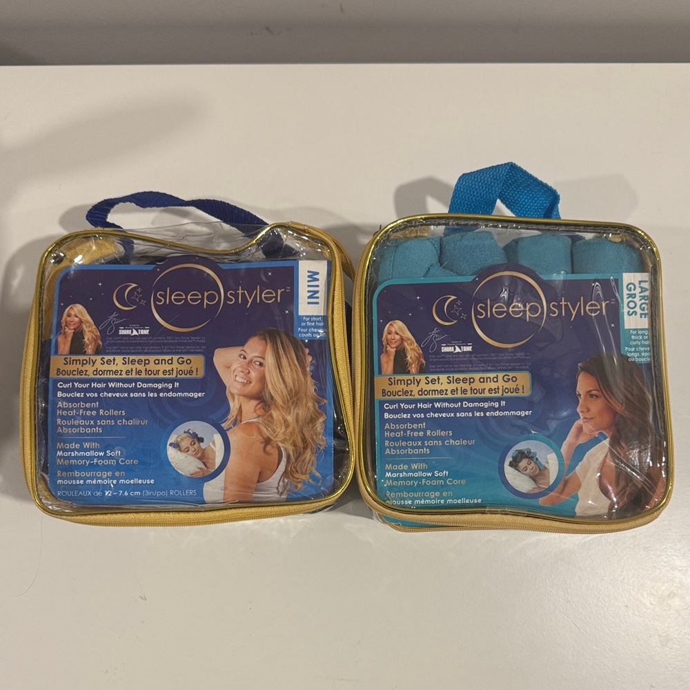 The Sleep Styler heat-free rollers, featuring both the large and mini